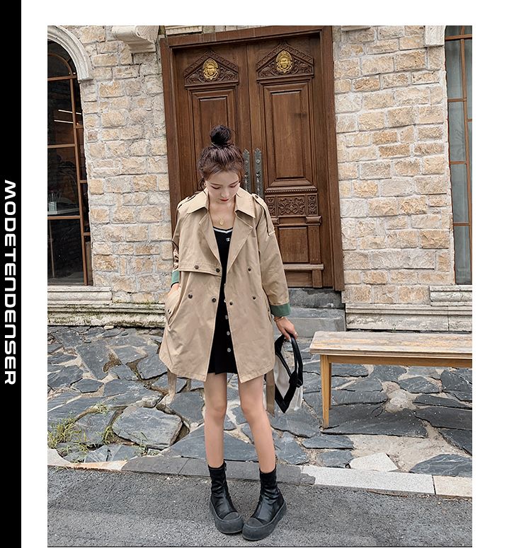 kort trenchcoat til kvinder 3
