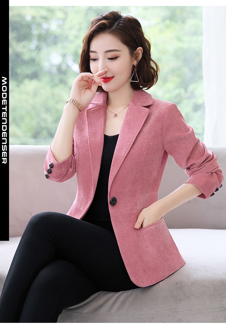 slim fit damedragtjakke 2