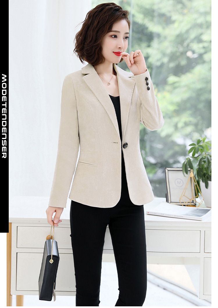 slim fit damedragtjakke 3