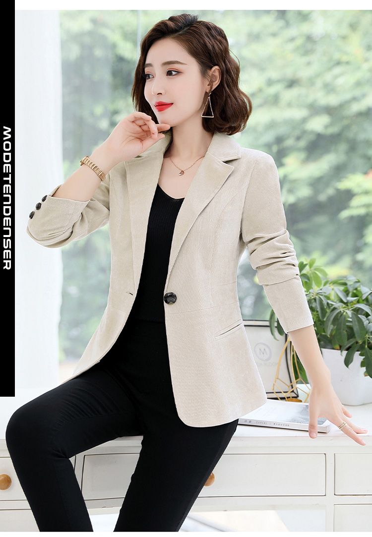 slim fit damedragtjakke 4