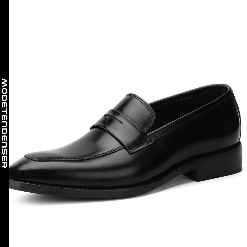 loafers til mænd læder casual business kjole sko sort