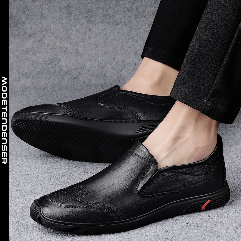 vride gør det fladt hverdagskost personlige mandlige loafers læder kjole sko forretning afslappet behagelig  kørsel sort