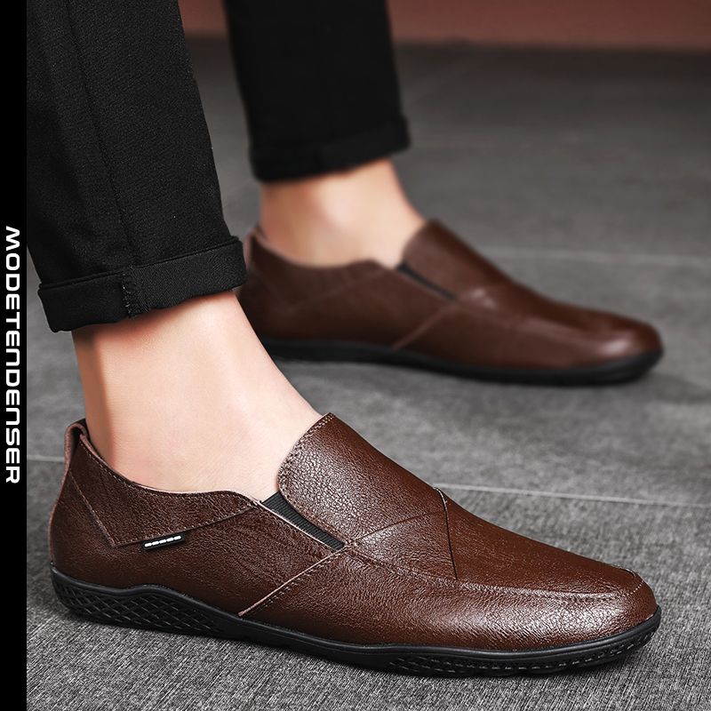 Minister Springboard Mark udsøgt mænds loafers vild trend afslappet kjole sko blød sål brun